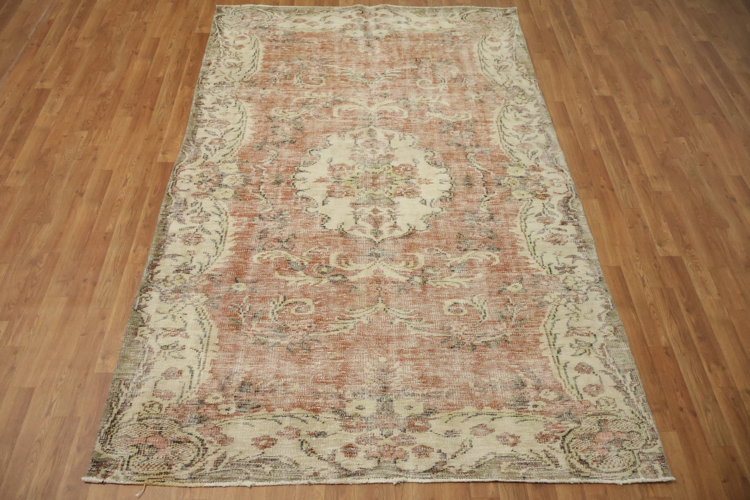 Vintage Distressed Anatolian Turkish Area Rug 6x9