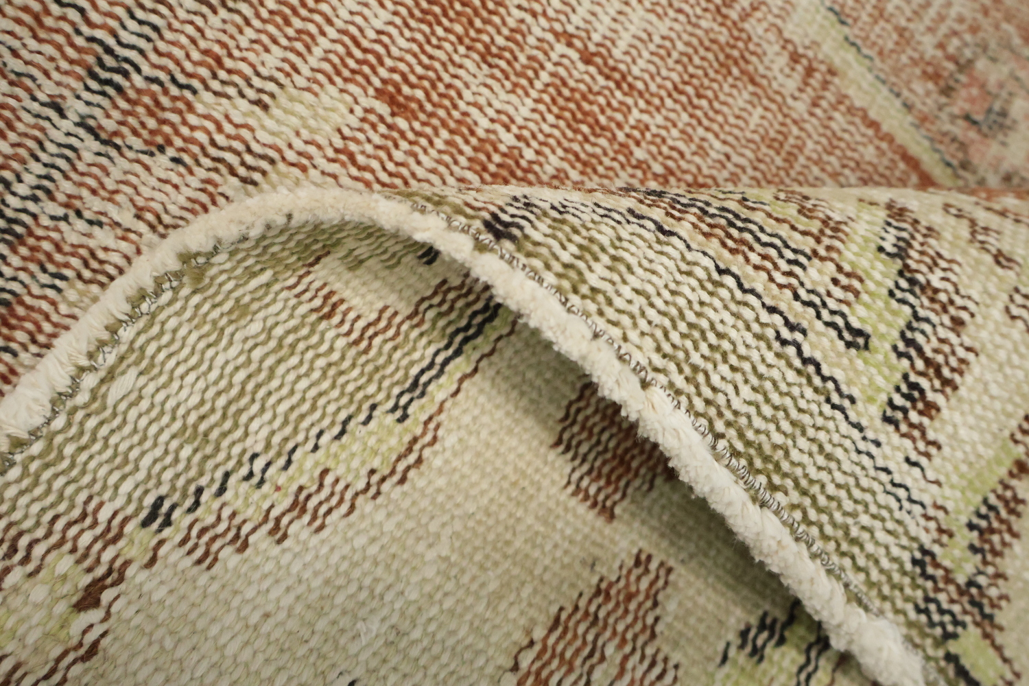 Vintage Distressed Anatolian Turkish Area Rug 6x9