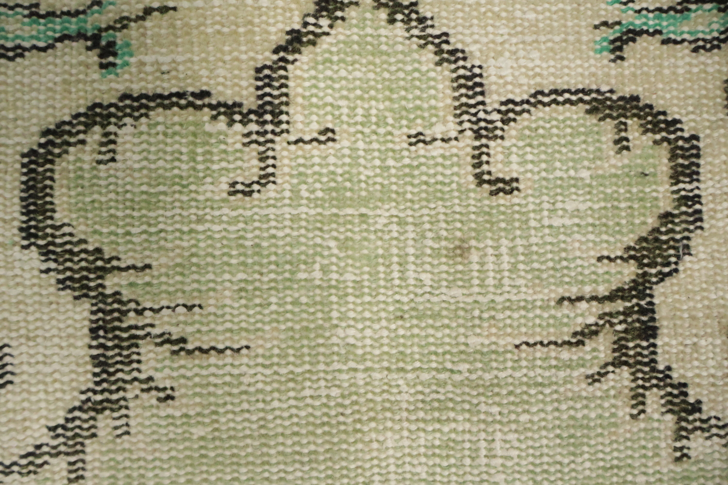 Exquisite Delight: Vintage Green Rug with Ornate Patterns 6x9
