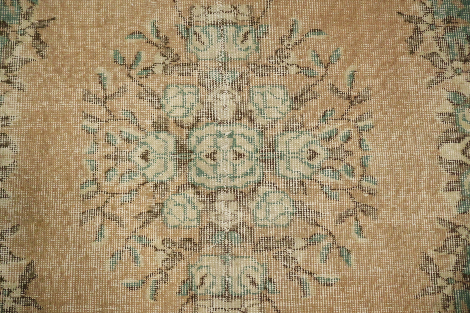 Rustic Charm Distressed Green and Beige Rug Design 7x10