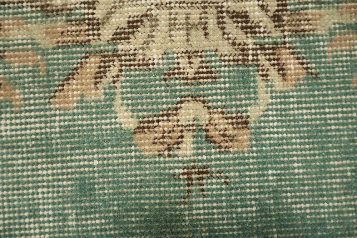 Rustic Charm Distressed Green and Beige Rug Design 7x10