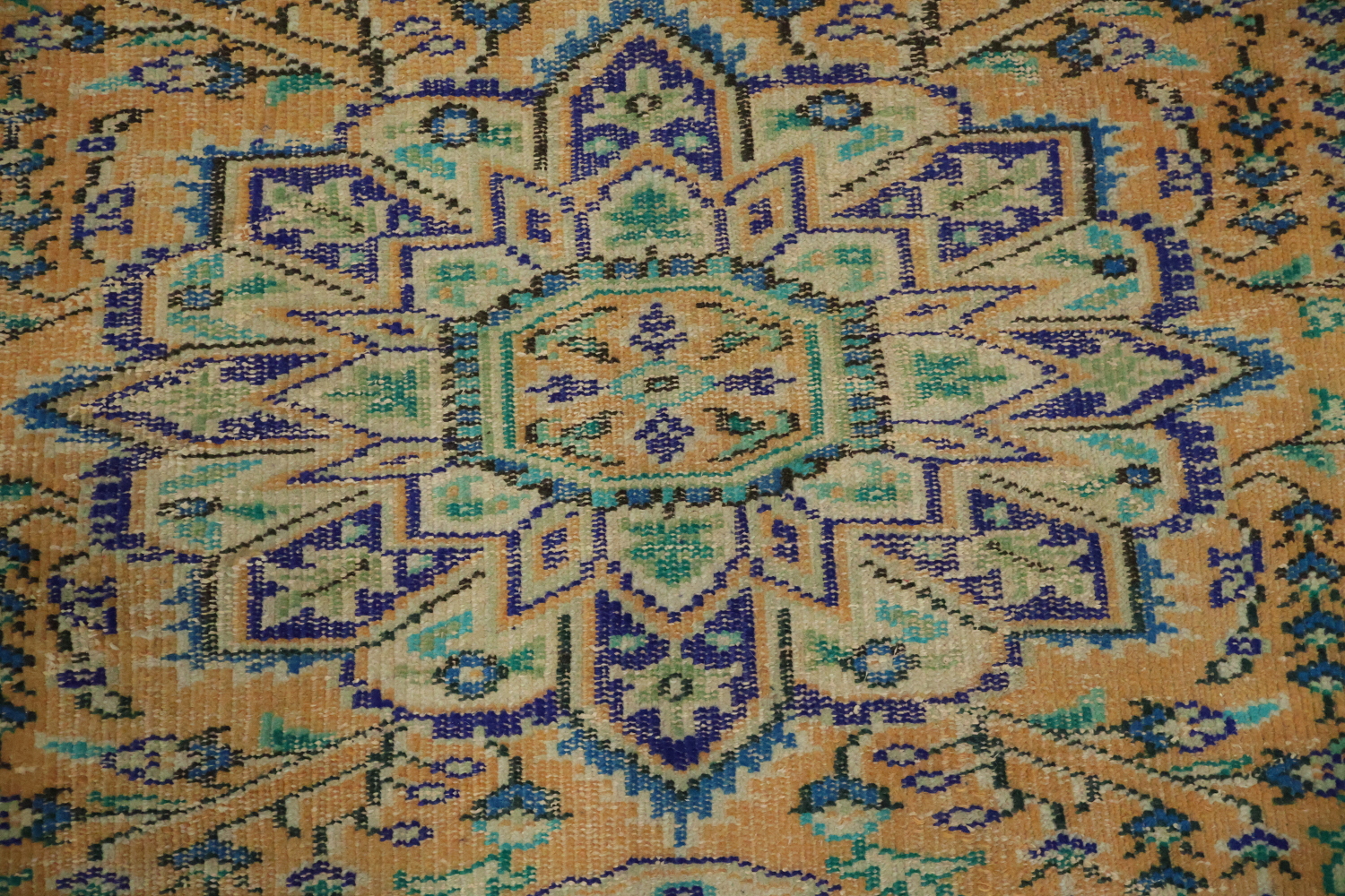 Vintage Distressed Anatolian Turkish Area Rug 6x9