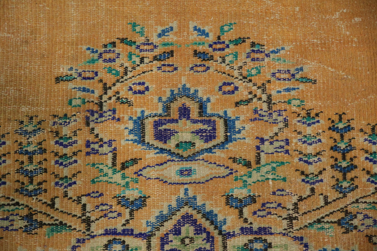 Vintage Distressed Anatolian Turkish Area Rug 6x9
