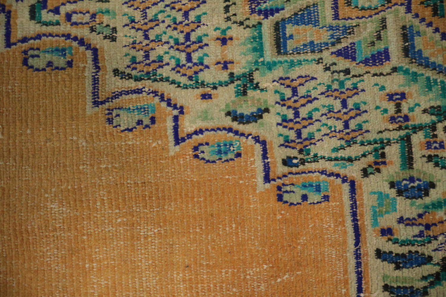 Vintage Distressed Anatolian Turkish Area Rug 6x9