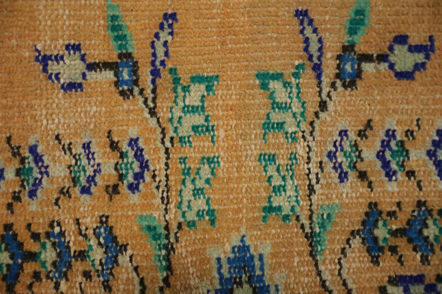 Vintage Distressed Anatolian Turkish Area Rug 6x9