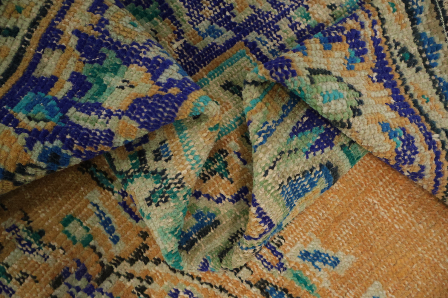 Vintage Distressed Anatolian Turkish Area Rug 6x9