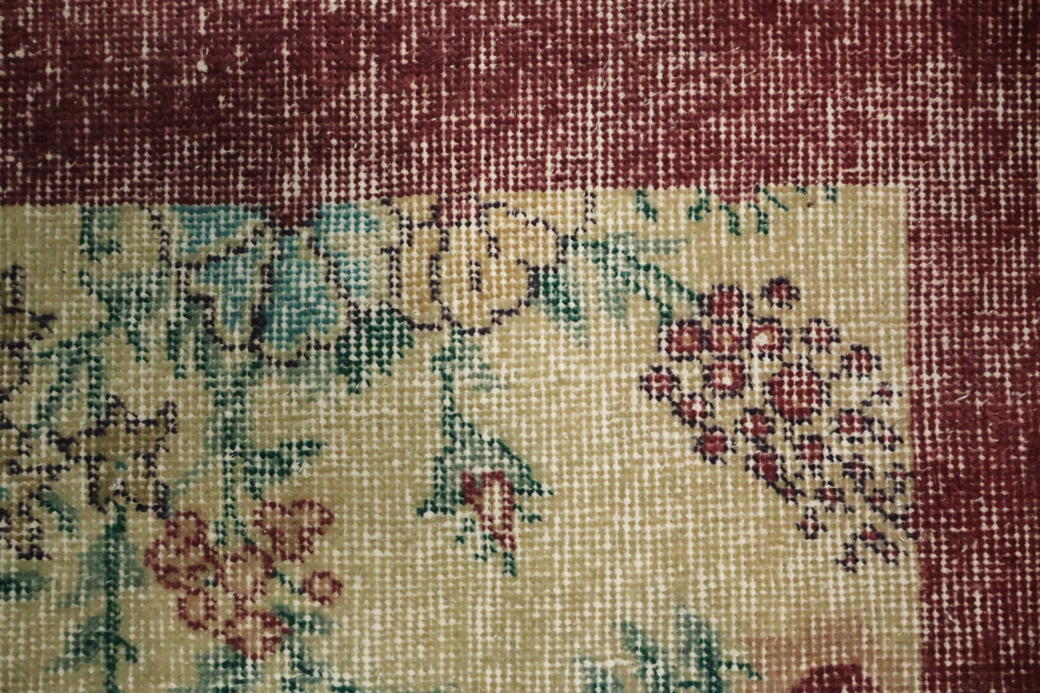 Animal Pictorial Vintage Distressed Turkish Area Rug 4x7