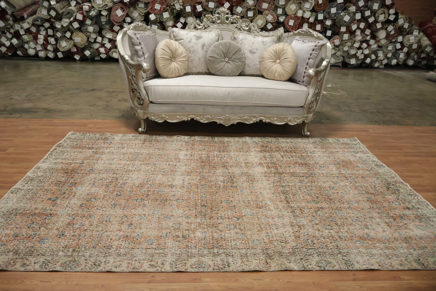 Vintage Charm: Distressed Exquisite Area Rug 6x9