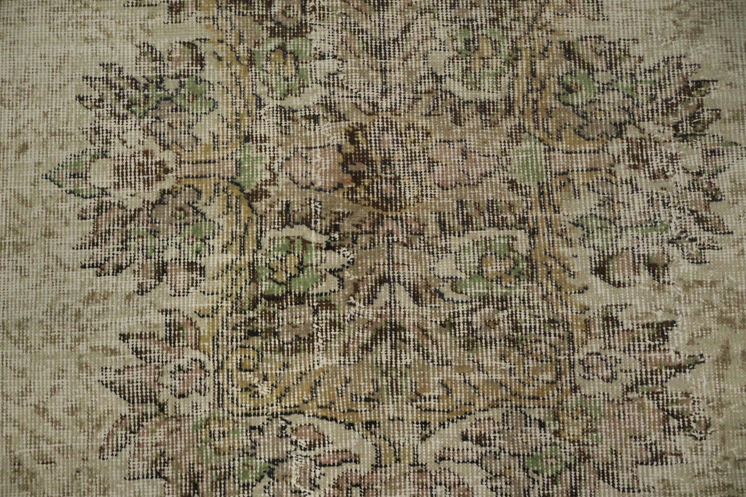 Distressed Timeless Charm Rug with Floral Medallions 6x9