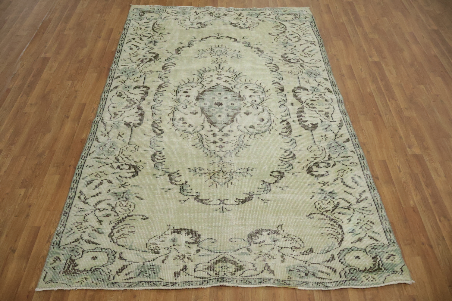 Vintage Distressed Anatolian Turkish Area Rug 6x9