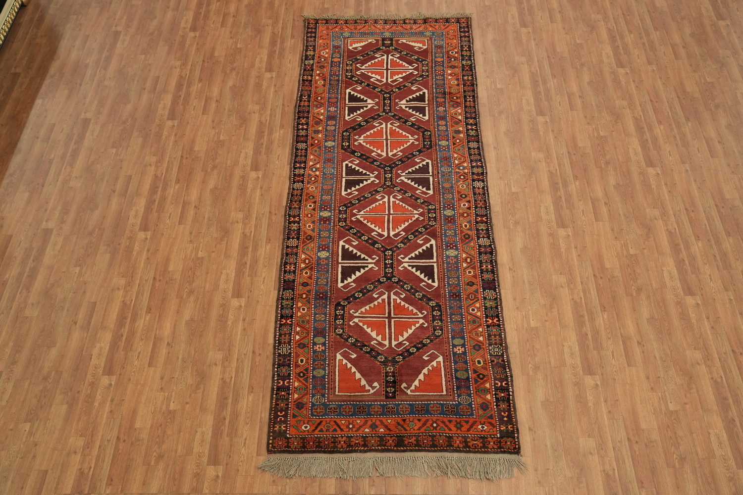 Anatolian Turkish Runner Wool Rug 4x12