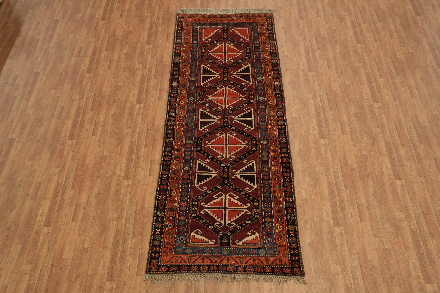 Anatolian Turkish Runner Wool Rug 4x12