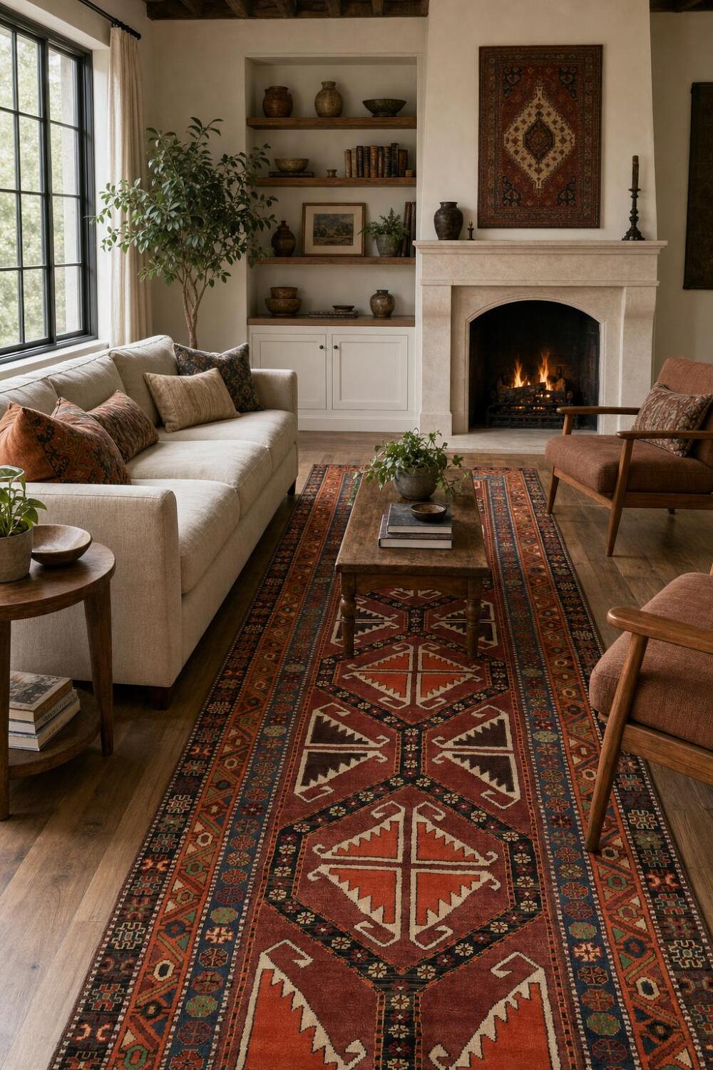 Anatolian Turkish Runner Wool Rug 4x12