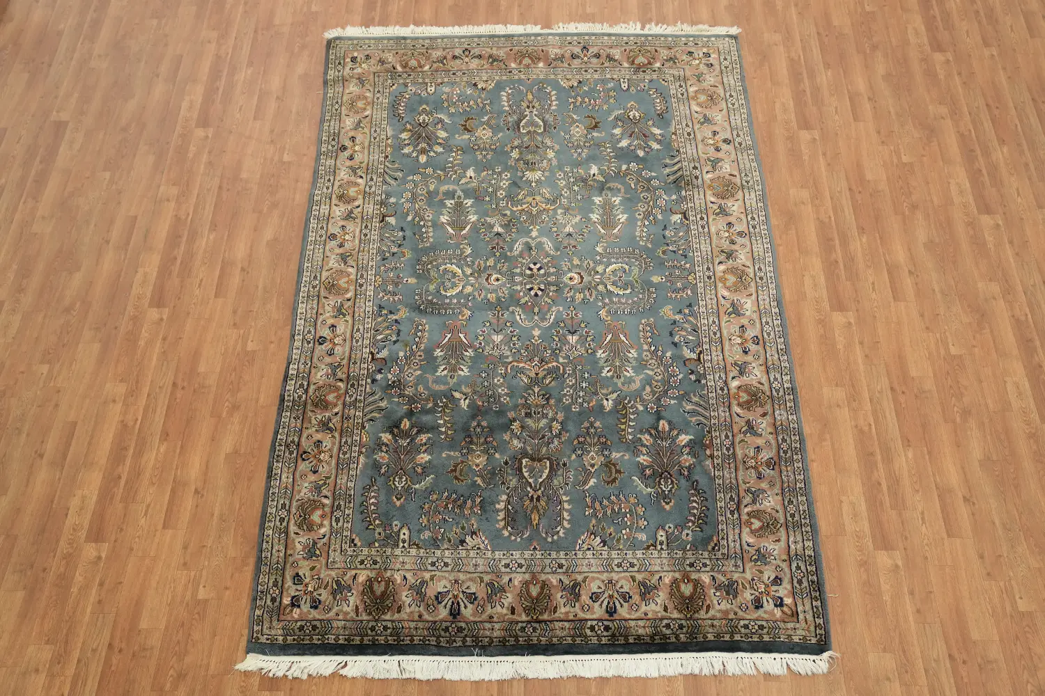 All Over Flora Wool Tabriz Oriental Area Rug 6x10
