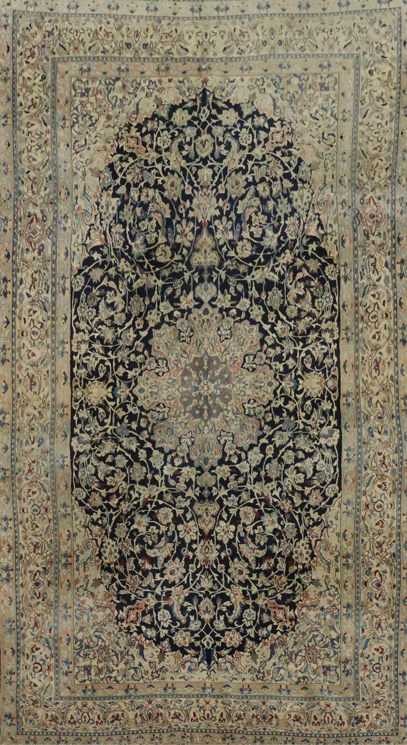 Nain Toodeshk  Wool Floral Persian Area Rug 6x10
