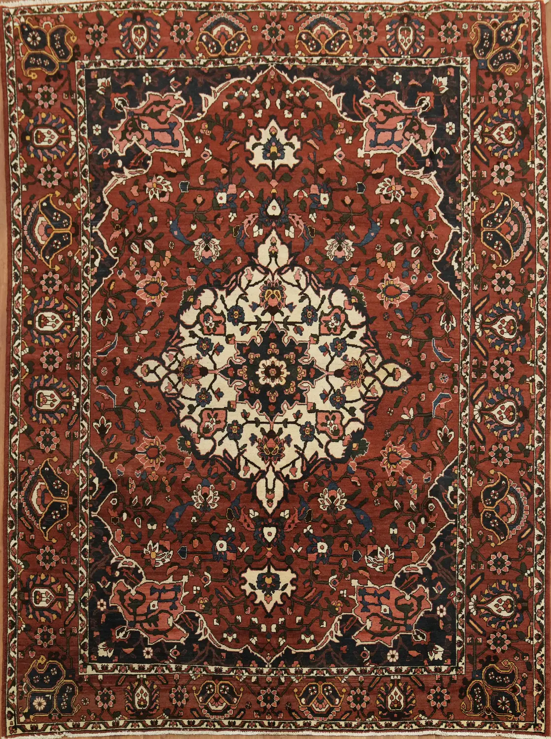 Geometric Wool Bakhtiari Persian Area Rug 9x12