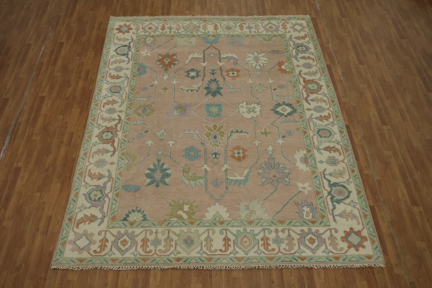 Traditional Pastel Oushak Hand Made Area Rug 9x12