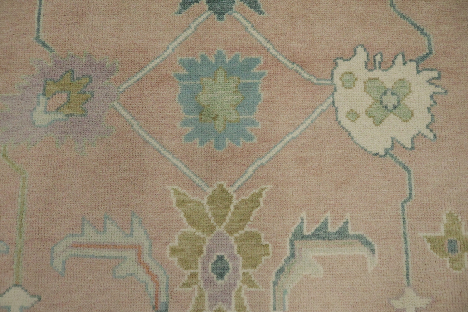 Traditional Pastel Oushak Hand Made Area Rug 9x12