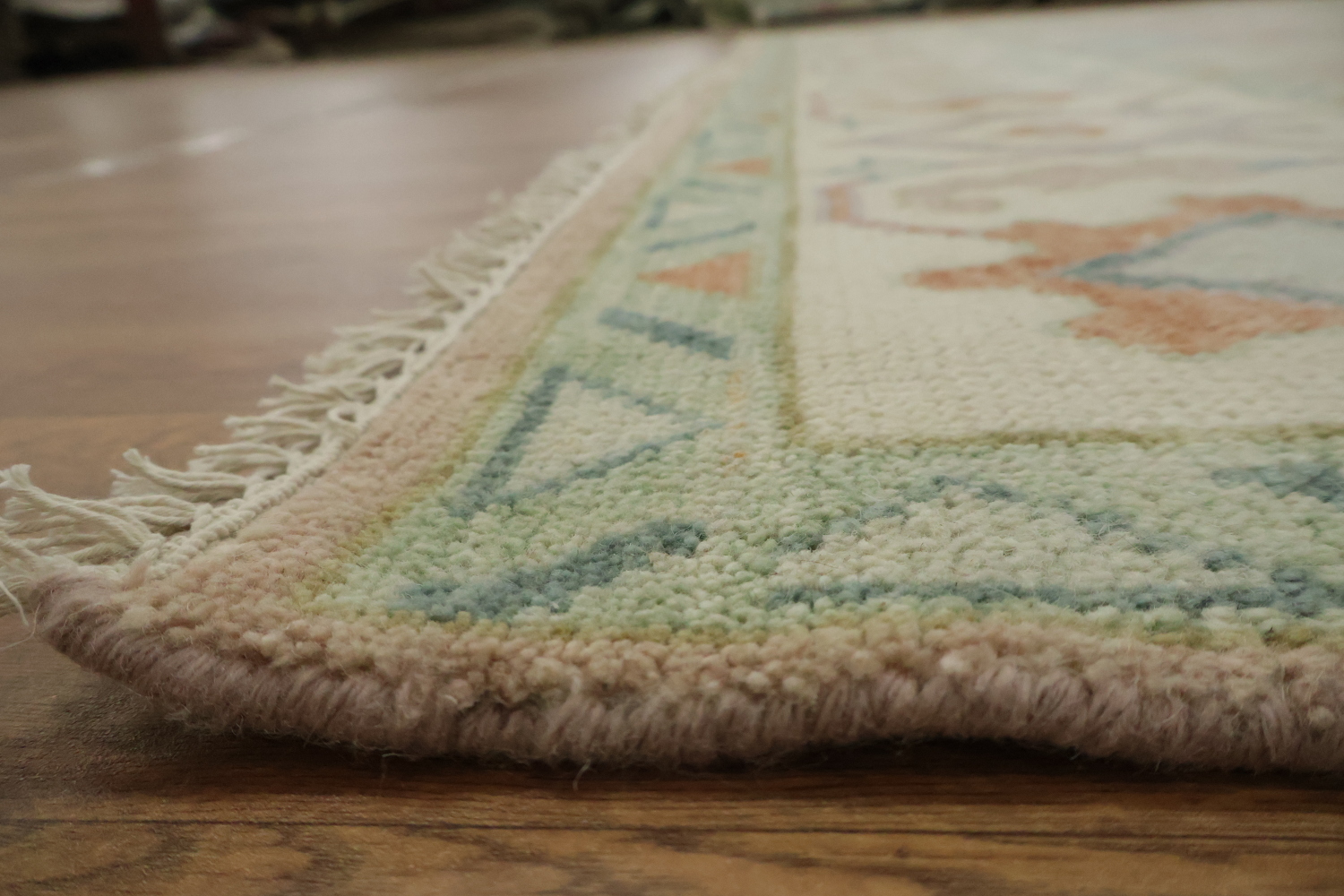 Traditional Pastel Oushak Hand Made Area Rug 9x12