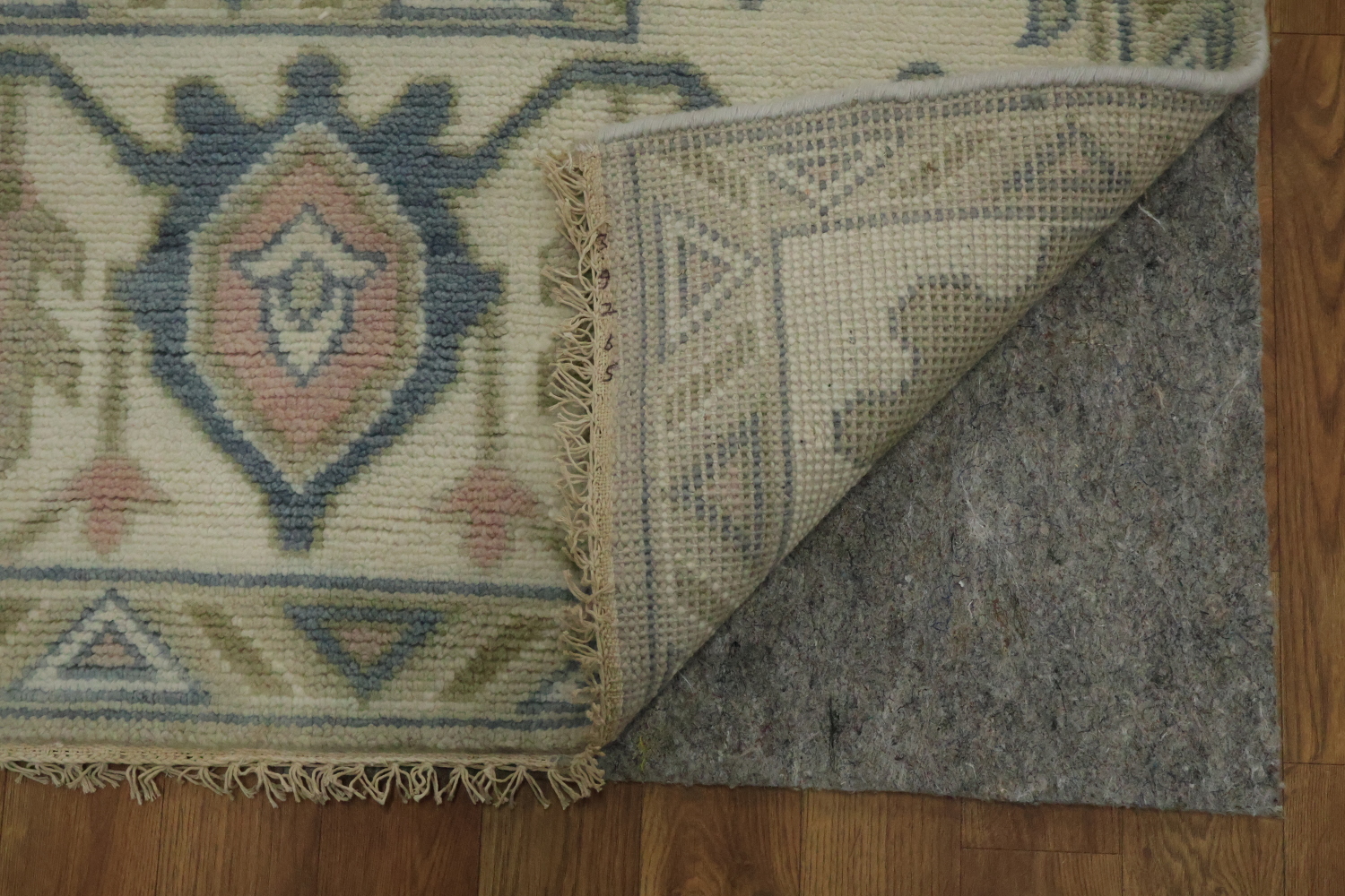 9x12 Oushak Wool Rug | Muted Green & Ivory Traditional Area Rug