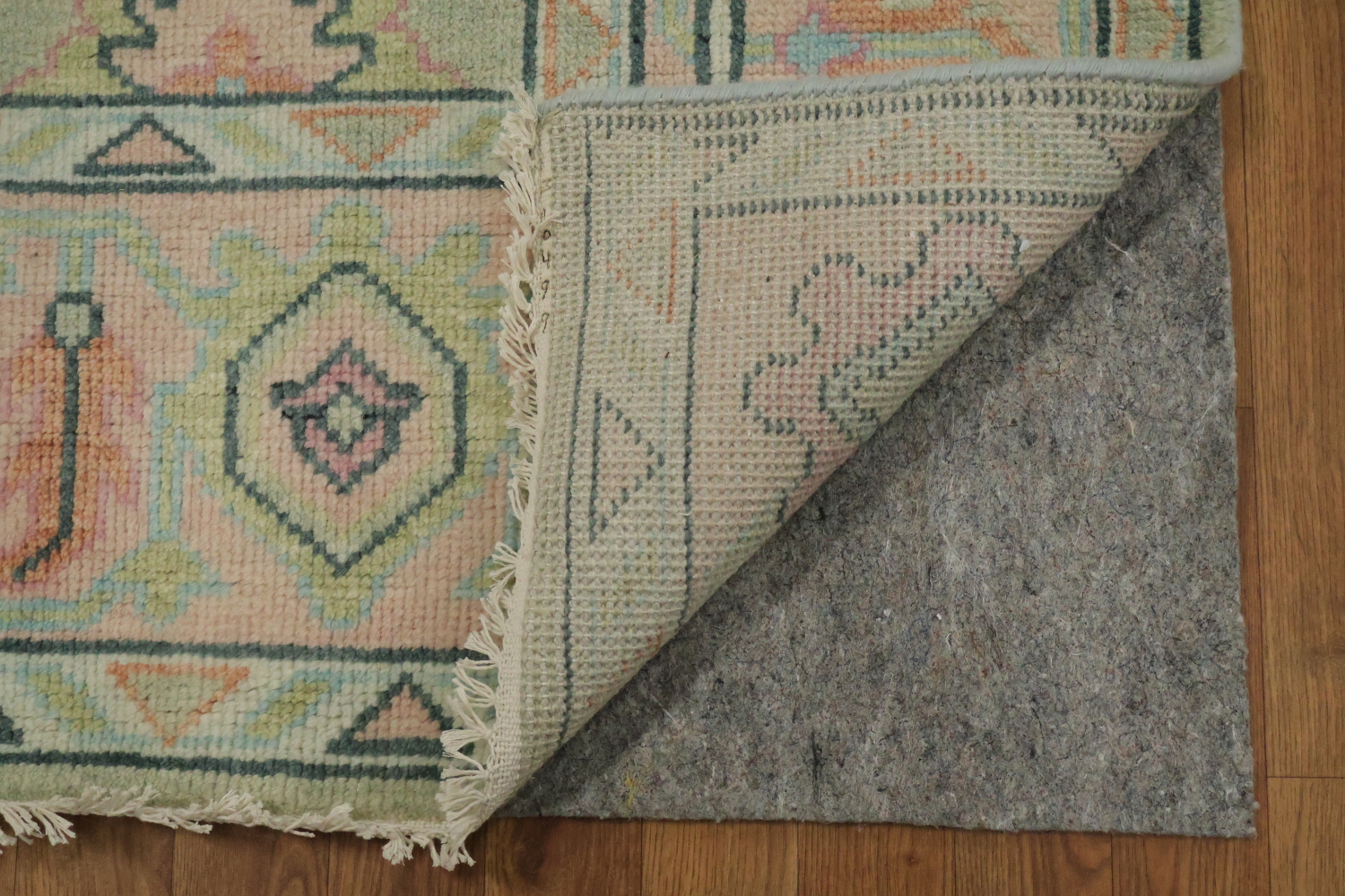 8x10 Light Green & Ivory Oushak Rug - Hand-Knotted Indian Wool Rug