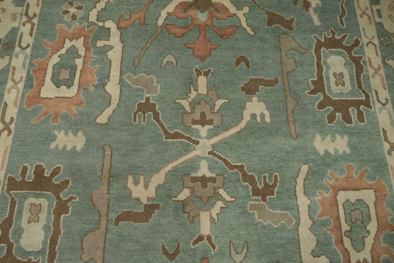 Traditional Oushak Hand Made Wool Living Room Rug 9x12