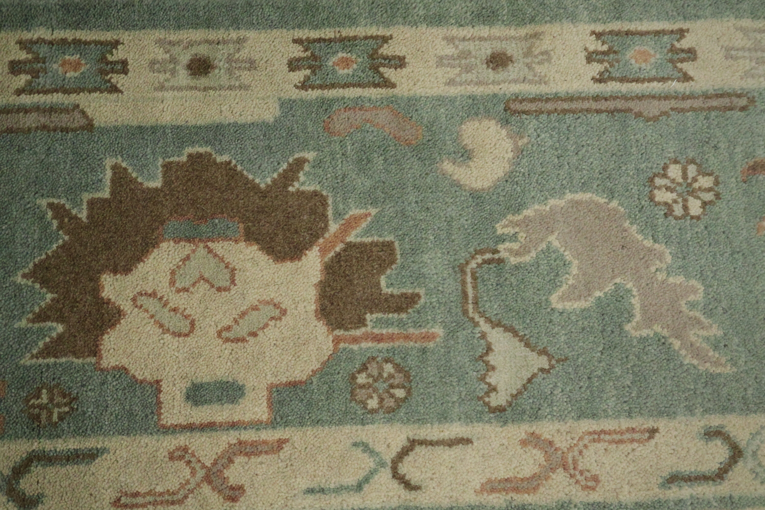 Traditional Oushak Hand Made Wool Living Room Rug 9x12