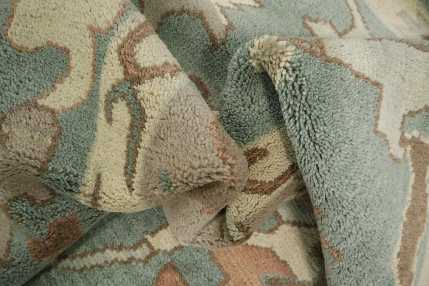 Traditional Oushak Hand Made Wool Living Room Rug 9x12