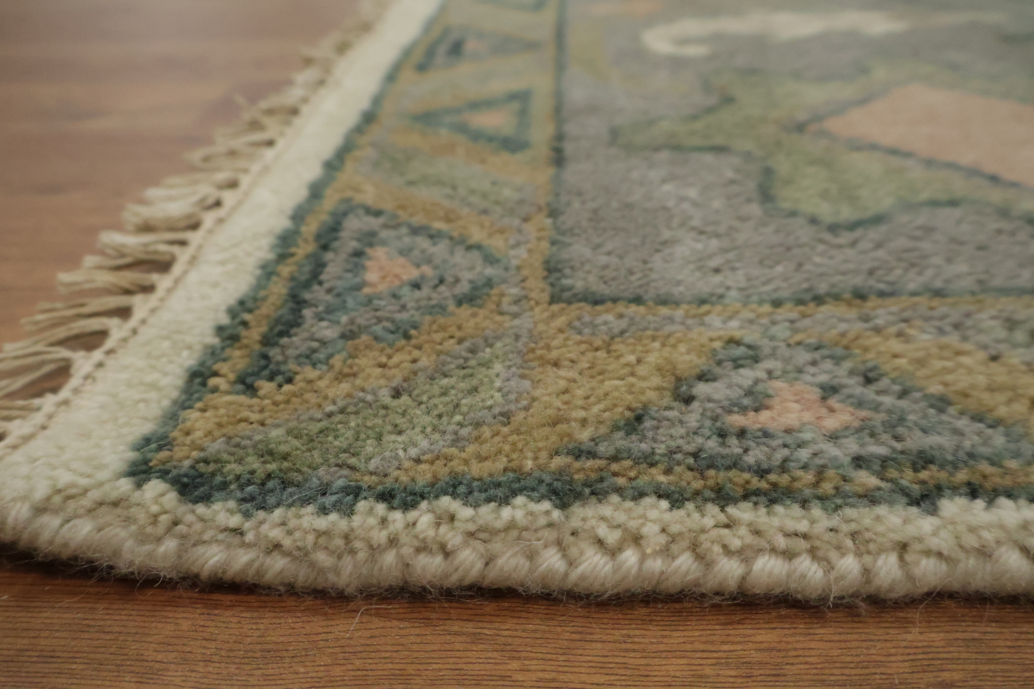 9' x 12' Oushak Living Room Area Rug in Soft Earthy Tones for Living Room