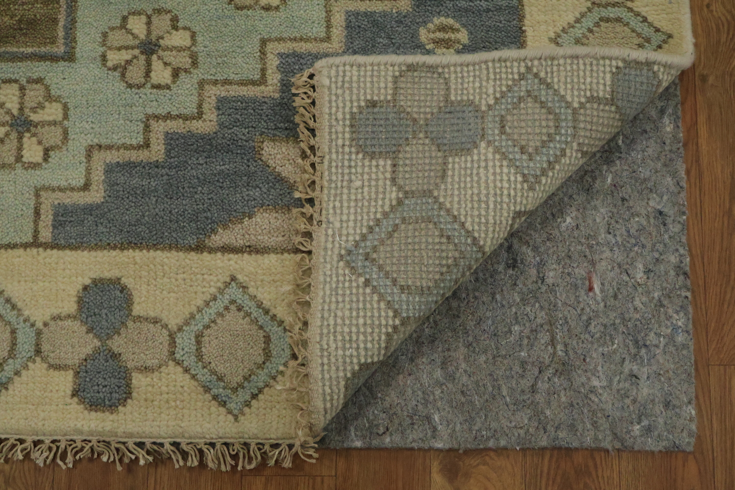 Traditional Oushak Hand-Knotted Wool Area Rug | 8x10 Geometric Design