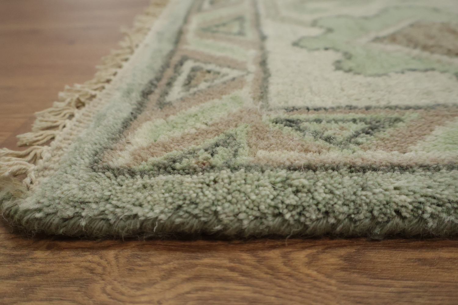 Traditional Green Oushak Wool Living Room Rug 9' x 12'