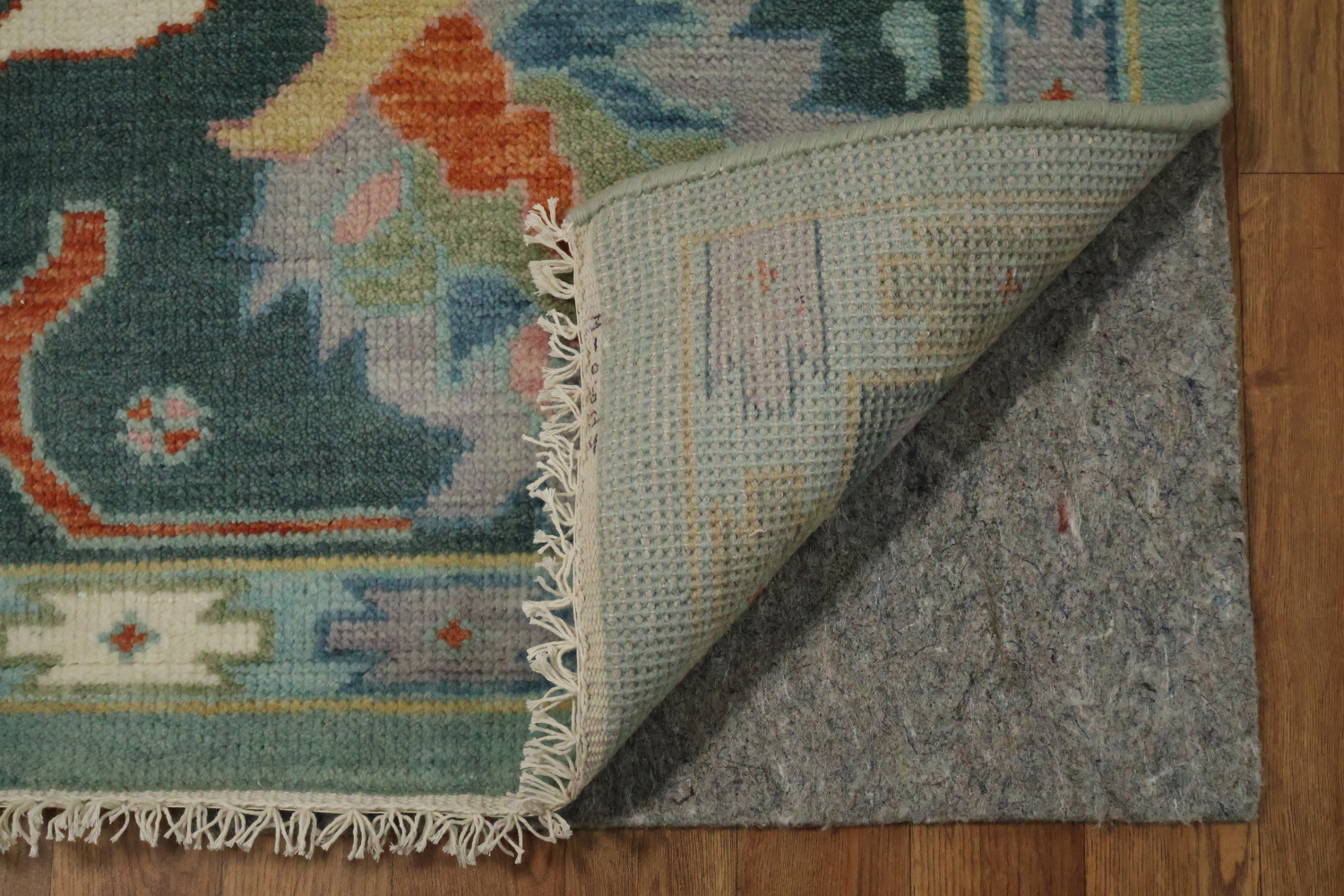 Traditional Teal Blue Oushak Hand Made Wool Area Rug 9x12