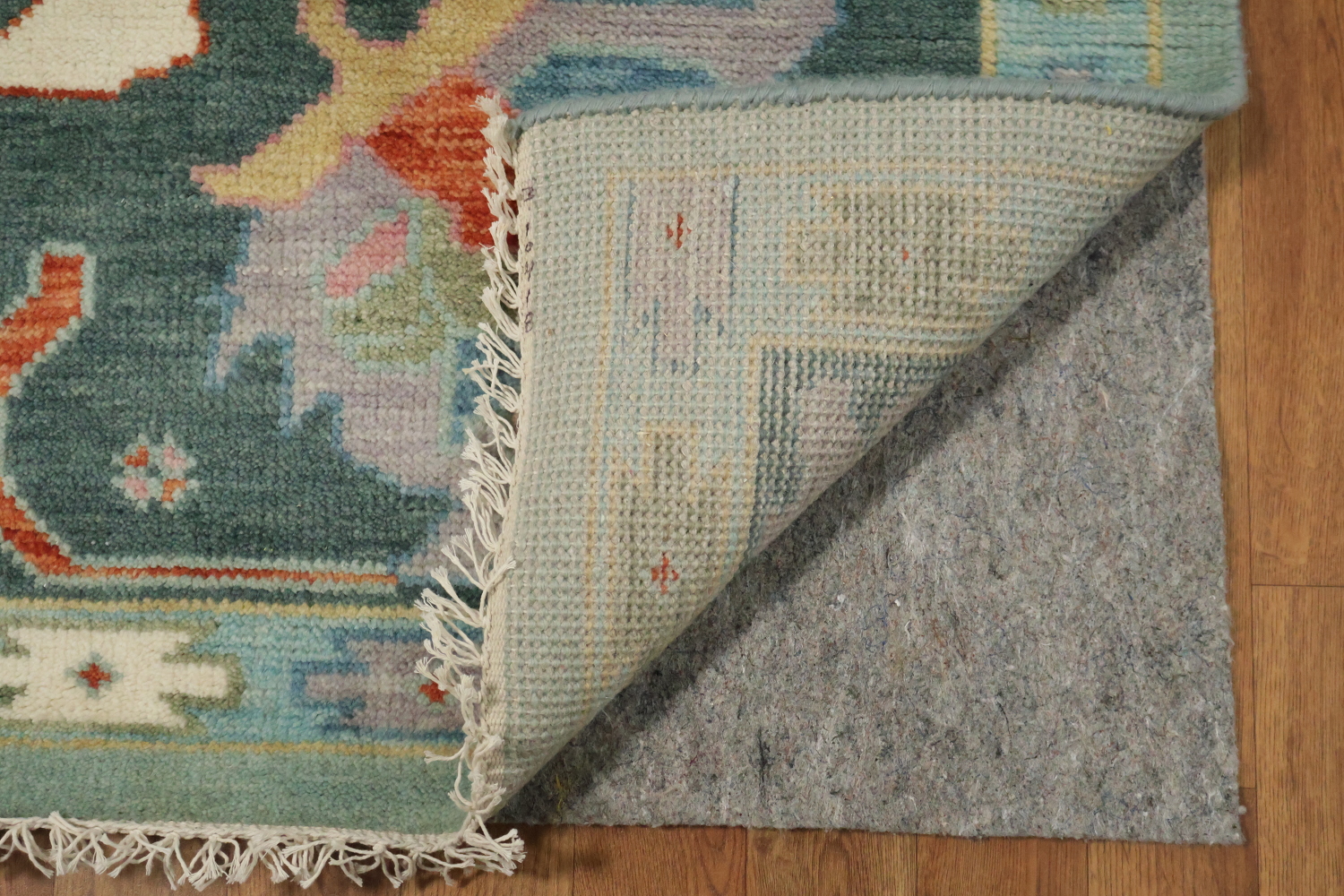 Elegant Blue Oushak Living Room Rug with Abstract Patterns 9' x 12'
