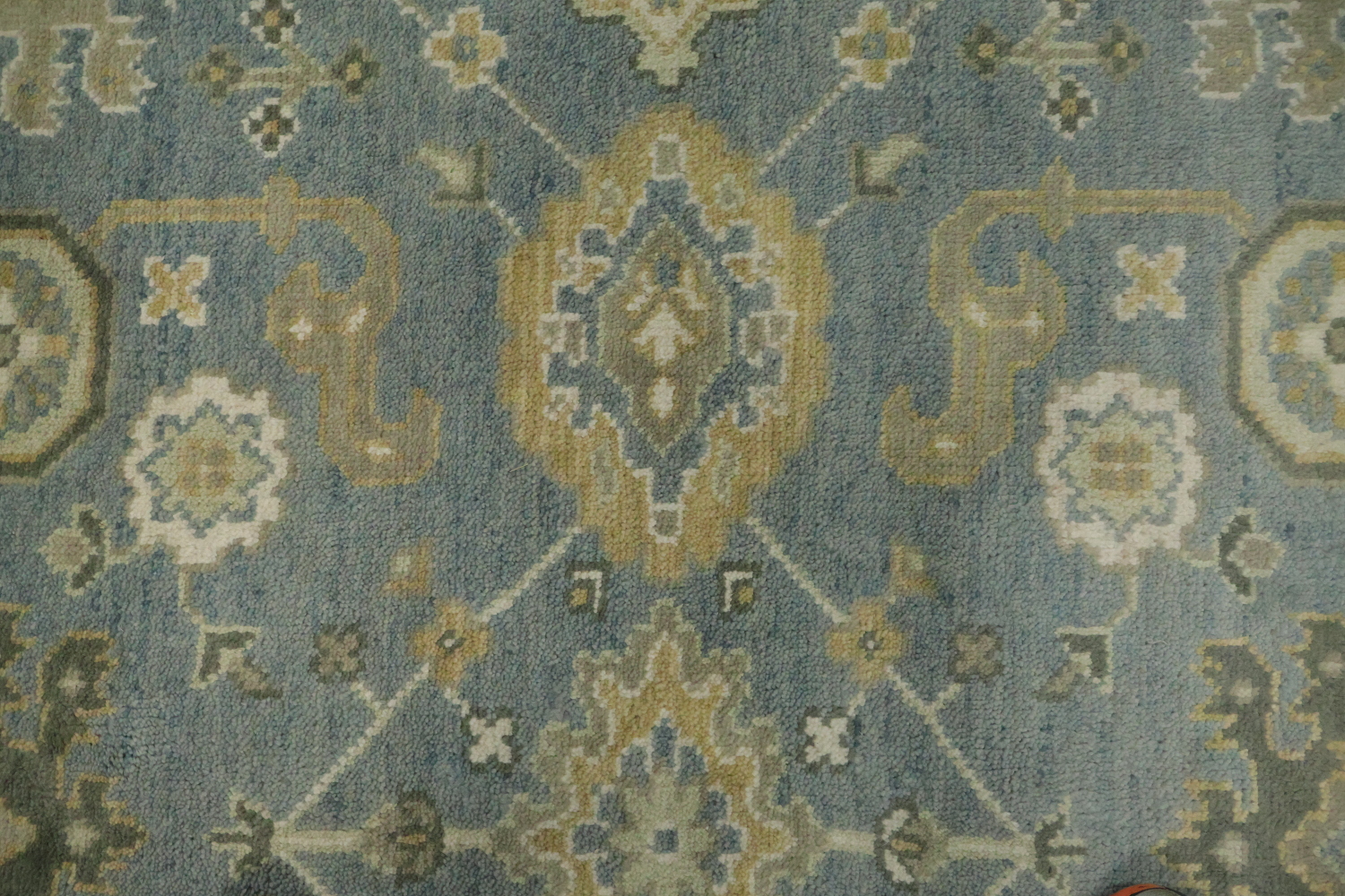 Elegant Stone Blue All-Over Oushak Oriental Living Room Rug 8'x 10'