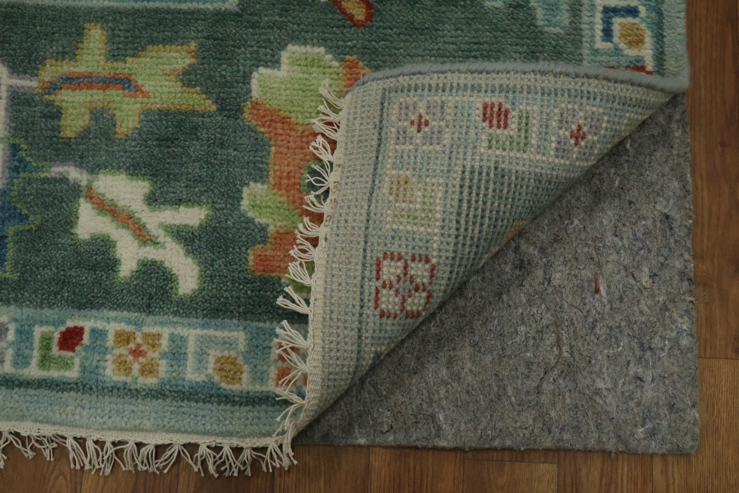 Traditional  Floral Aqua Blue Oushak Living Room Rug 8x10 ft