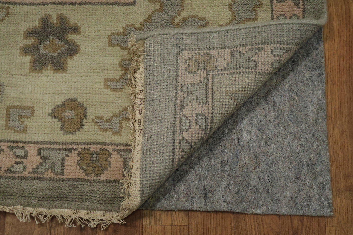 Traditional Oushak Grey and Pink Area Rug 9x12
