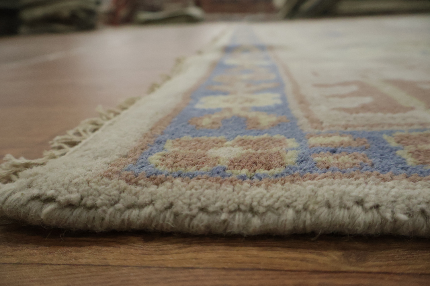All-Over Ivory Vintage Style Oushak Hand Made Area Rug 9x12