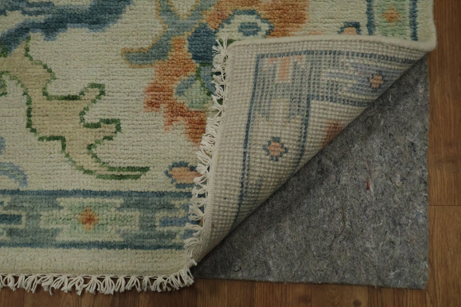 Ivory and Blue Oriental Rug Perfect for Living Room Ambiance 8' x 10'