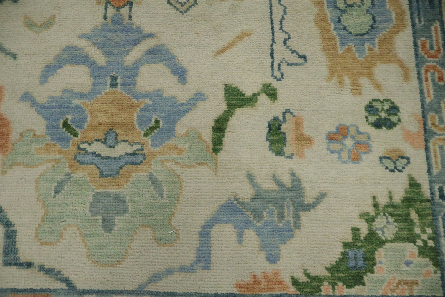 Ivory and Blue Oriental Rug Perfect for Living Room Ambiance 8' x 10'