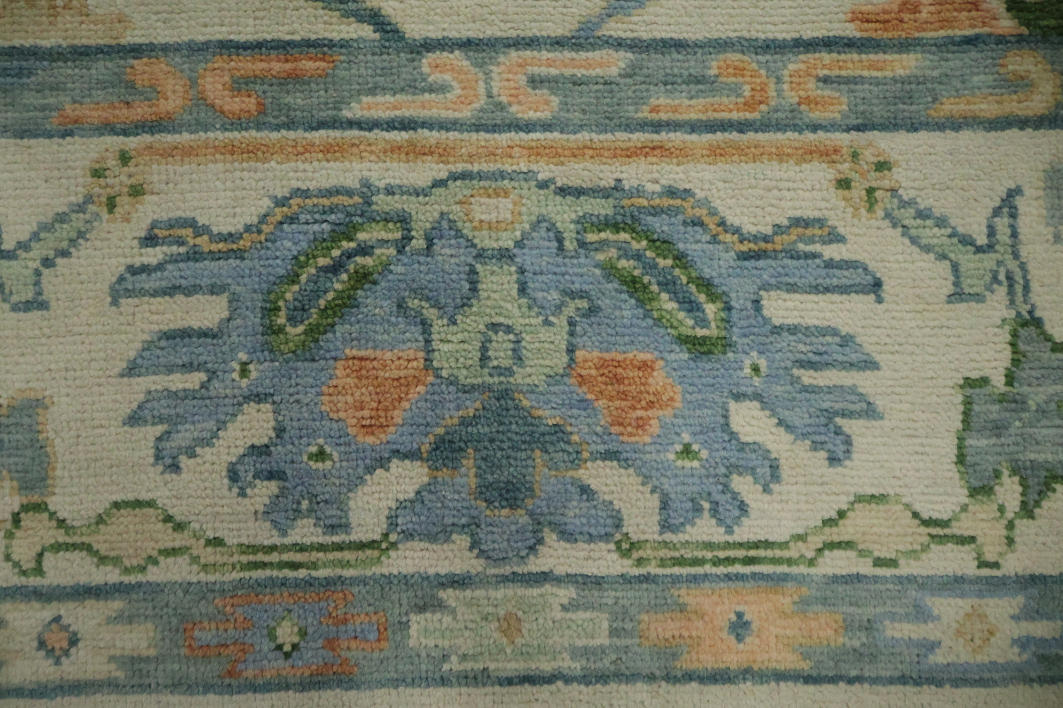 Ivory and Blue Oriental Rug Perfect for Living Room Ambiance 8' x 10'