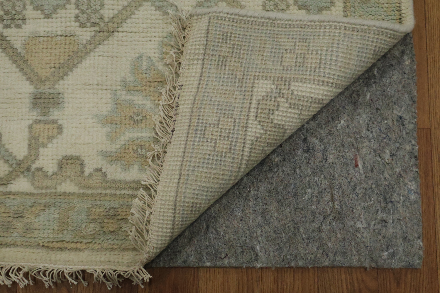 Traditional Geometric Beige Oushak Hand Made Area Rug 9x12