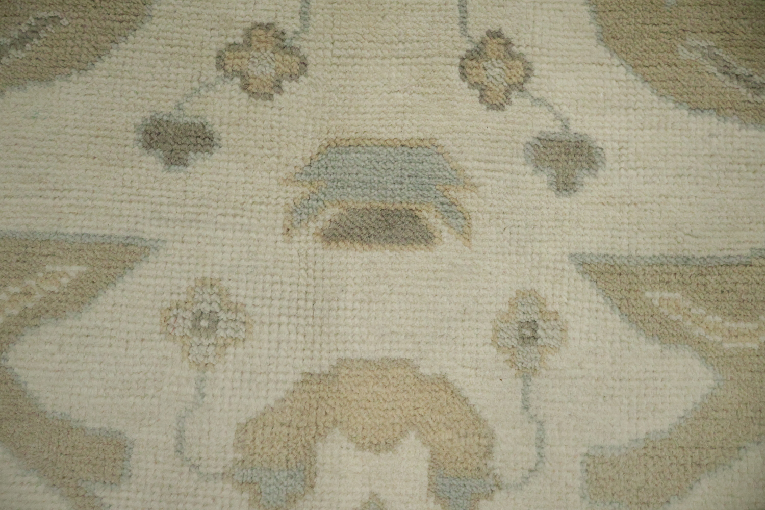Traditional Geometric Beige Oushak Hand Made Area Rug 9x12