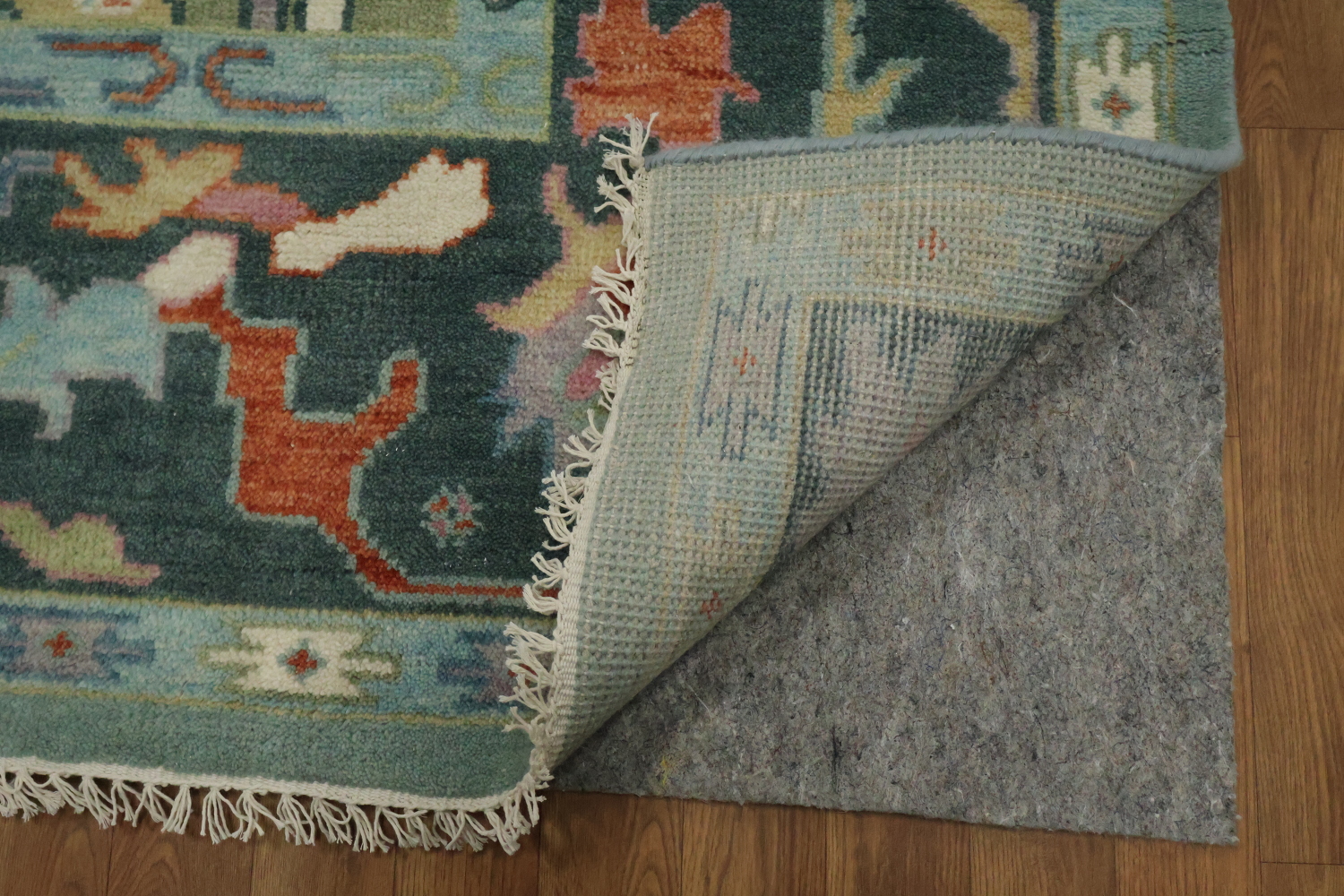 Pastel Hues and Classic Patterns Oushak Blue Living Room Rug 8x10 ft