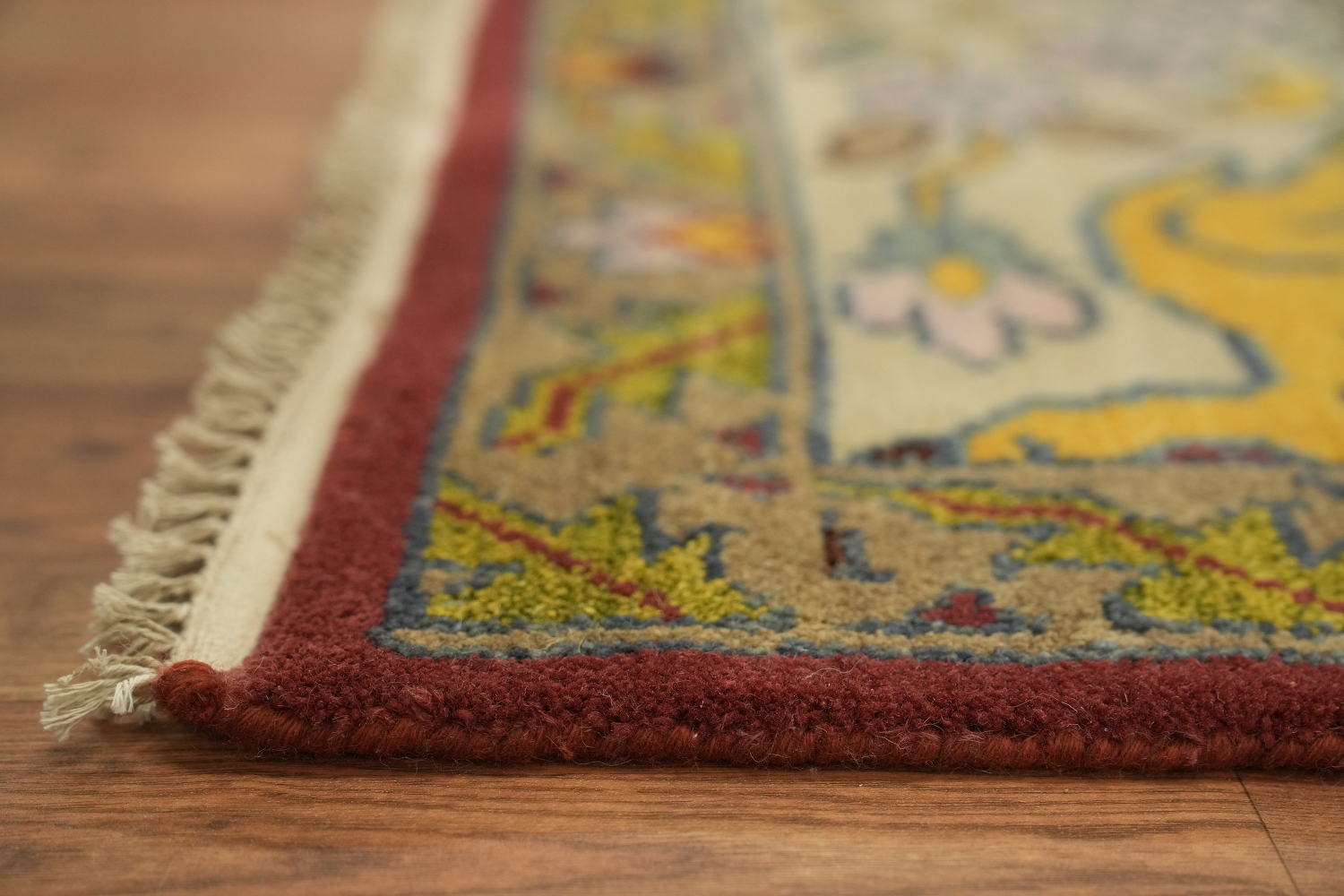 9x12 Traditional Animal Pictorial Oriental Rug - Crimson Red Wool