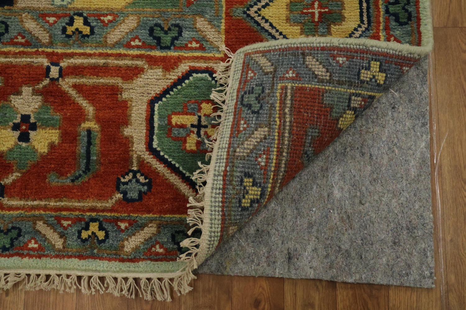 Light Blue and Rust Heriz Serapi Persian Style Large Rug 10'x14'