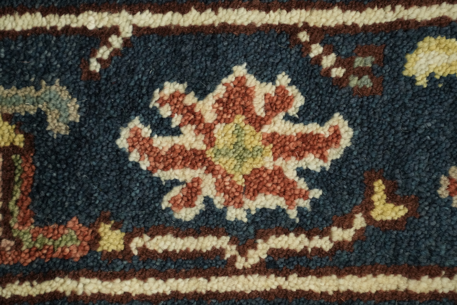 Traditional Geometric Heriz Serapi Style Area Rug, 8' x 10' Hand-Knotted Wool
