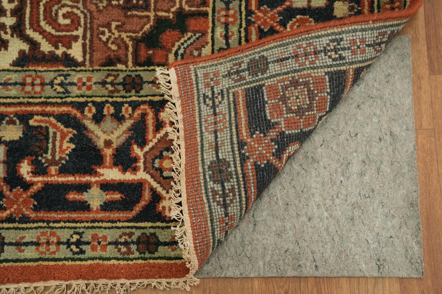 Traditional Geometric Heriz Serapi Style Area Rug, 8' x 10' Hand-Knotted Wool
