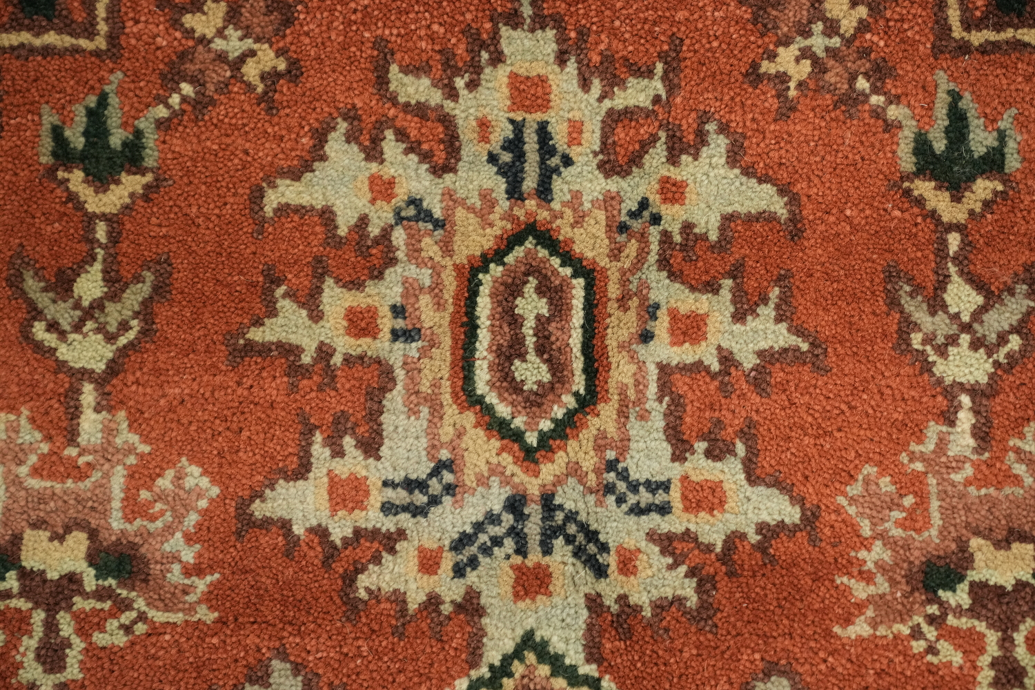 Traditional Geometric Heriz Serapi Style Area Rug, 8' x 10' Hand-Knotted Wool