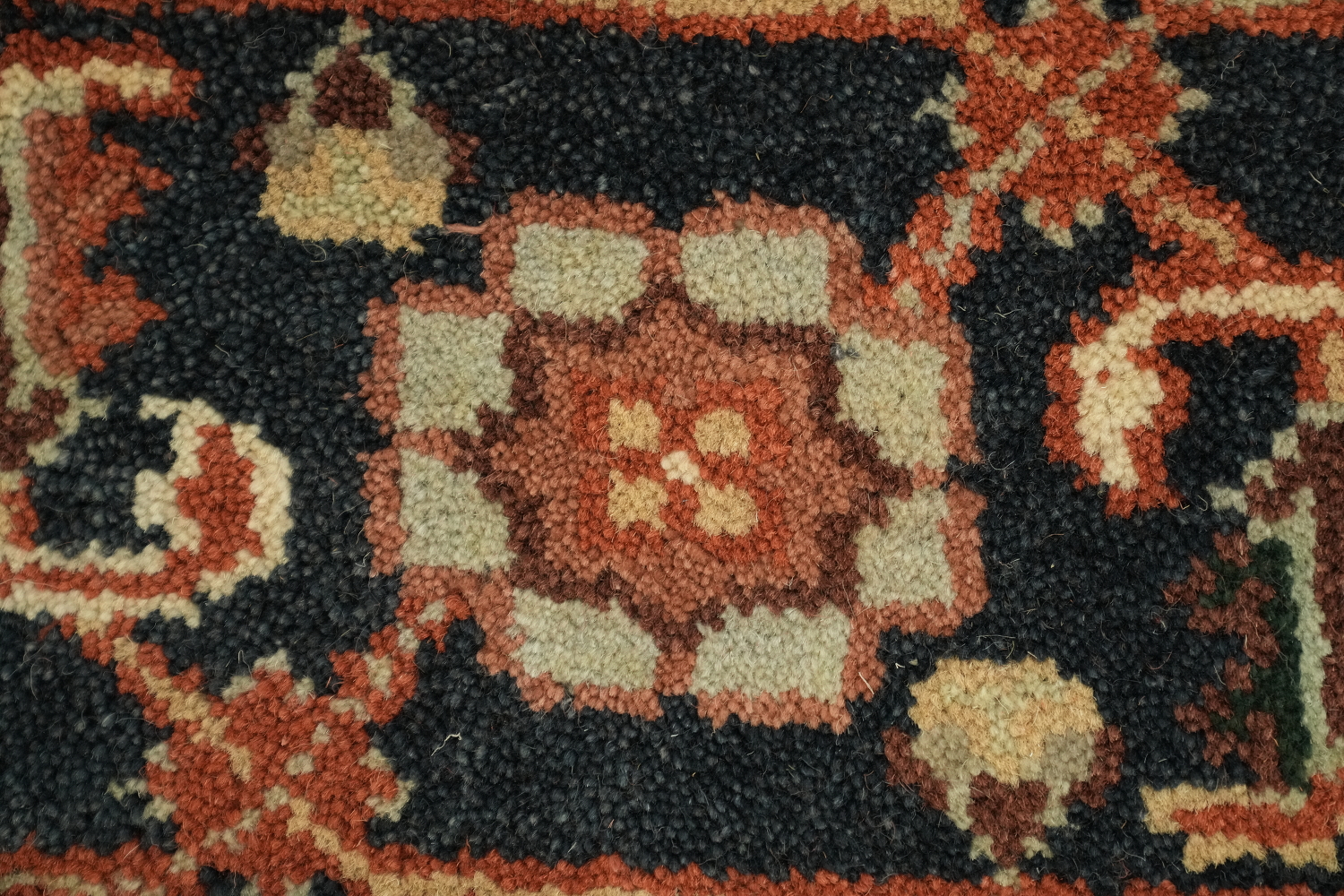 Traditional Geometric Heriz Serapi Style Area Rug, 8' x 10' Hand-Knotted Wool