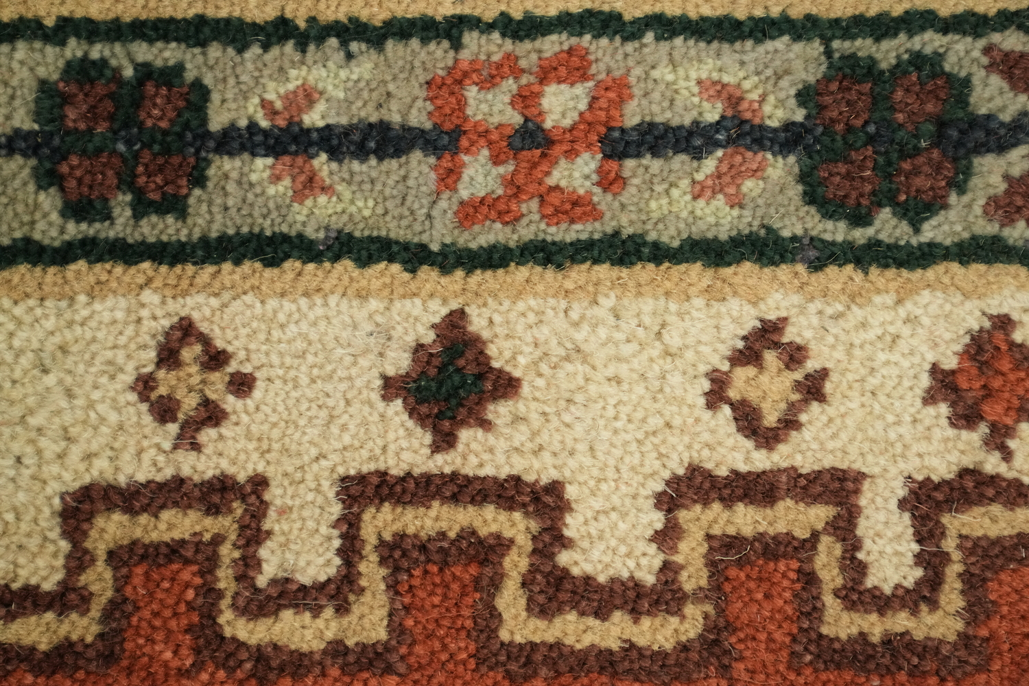 Traditional Geometric Heriz Serapi Style Area Rug, 8' x 10' Hand-Knotted Wool